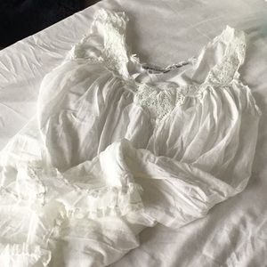 White baby doll nightly set